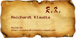 Reichardt Klaudia névjegykártya