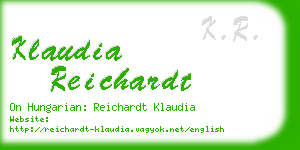 klaudia reichardt business card